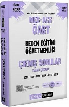 Pegem Akademi 2025 MEB AGS ÖABT Beden Eğitimi Öğretmenliği Tamamı Çözümlü Çıkmış Sorular