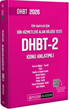Pegem Akademi 2026 Din Hizmetleri Alan Bilgisi Testi DHBT 2 Konu Anlatımlı