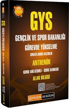 Pegem Akademi 2026 GYS Gençlik ve Spor Bakanlığı Antrenör Konu Anlatımlı Soru Bankası Alan Bilgisi