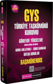 Pegem Akademi 2026 GYS Türkiye Taşkömürü Kurumu Başmühendis Hazırlık Konu Anlatımlı Soru Bankası Ortak Konular