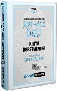 Pegem Akademi 2026 MEB AGS ÖABT Kimya Öğretmenliği Tamamı Çözümlü Soru Bankası