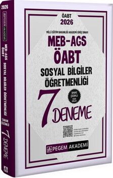 Pegem Akademi 2026 MEB AGS ÖABT Sosyal Bilgiler Öğretmenliği Tamamı Çözümlü 7 Deneme