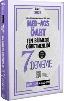 Pegem Akademi 2026 MEB AGS ÖABT Fen Bilimleri Öğretmenliği Tamamı Çözümlü 7 Deneme