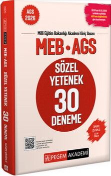 Pegem Akademi 2026 MEB AGS Sözel Yetenek 30 Deneme
