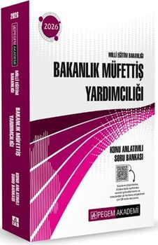 Pegem Akademi 2026 MEB Bakanlık Müfettiş Yardımcılığı Konu Anlatımlı Soru Bankası
