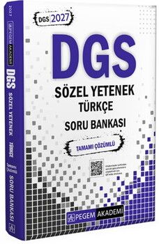 Pegem Akademi 2027 DGS Sözel Yetenek Türkçe Tamamı Çözümlü Soru Bankası