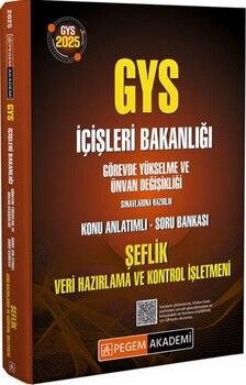 Pegem Yayınları 2025 İçişleri Bakanlığı Görevde Yükselme Sınavı Şeflik Veri Hazırlama ve Kontrol İşletmeni Sınavı