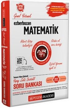 Pegem Yayınları 2025 Ezberbozan KPSS Genel Yetenek Genel Kültür Matematik Soru Bankası