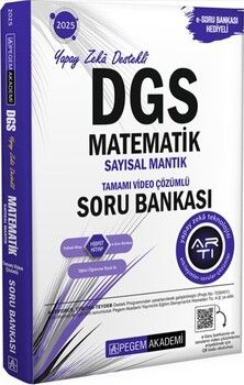 Pegem Yayınları 2025 DGS Matematik Sayısal Mantık Tamamı Video Çözümlü Soru Bankası