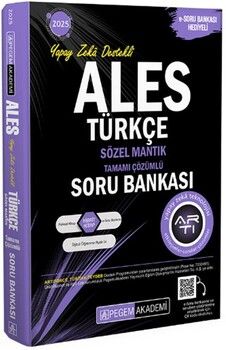 Pegem Yayınları 2025 ALES Türkçe Sözel Mantık Tamamı Çözümlü Soru Bankası