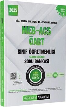 Pegem Yayınları 2025 MEB AGS ÖABT Sınıf Öğretmenliği Tamamı Çözümlü Soru Bankası