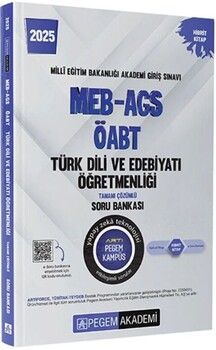 Pegem Yayınları 2025 MEB AGS ÖABT Türk Dili ve Edebiyatı Öğretmenliği Tamamı Çözümlü Soru Bankası