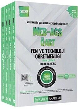Pegem Yayınları 2025 MEB AGS ÖABT Fen ve Teknoloji Öğretmenliği Soru Bankası Modüler Set