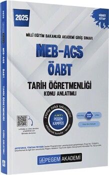 Pegem Yayınları 2025 MEB AGS ÖABT Tarih Öğretmenliği Konu Anlatımlı