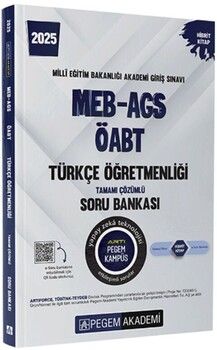 Pegem Yayınları 2025 MEB AGS ÖABT Türkçe Öğretmenliği Tamamı Çözümlü Soru Bankası