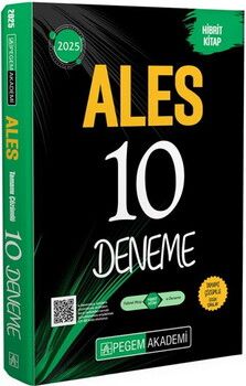 Pegem Yayınları 2025 ALES Tamamı Çözümlü 10 Deneme
