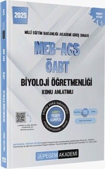 Pegem Yayınları 2025 MEB AGS ÖABT Biyoloji Öğretmenliği Konu Anlatımlı