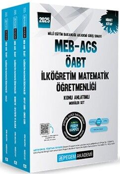 Pegem Yayınları 2025 MEB AGS ÖABT İlköğretim Matematik Öğretmenliği Konu Anlatımlı Modüler Set