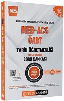 Pegem Yayınları 2025 ÖABT MEB AGS Tarih Öğretmenliği Soru Bankası