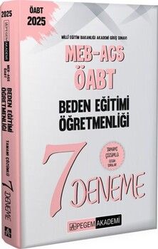 Pegem Yayınları 2025 MEB AGS ÖABT Beden Eğitimi Öğretmenliği Tamamı Çözümlü 7 Deneme