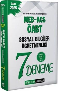 Pegem Yayınları 2025 MEB AGS ÖABT Sosyal Bilgiler Öğretmenliği Tamamı Çözümlü 7 Deneme