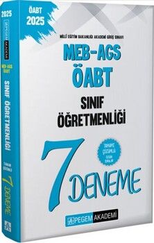 Pegem Yayınları 2025 MEB AGS ÖABT Sınıf Öğretmenliği Tamamı Çözümlü 7 Deneme
