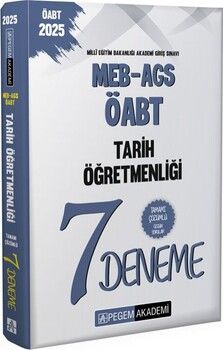 Pegem Yayınları 2025 MEB AGS ÖABT Tarih Öğretmenliği Tamamı Çözümlü 7 Deneme