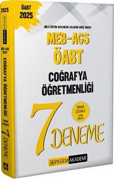 Pegem Yayınları 2025 MEB AGS ÖABT Coğrafya Öğretmenliği Tamamı Çözümlü 7 Deneme