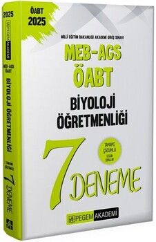 Pegem Yayınları 2025 MEB AGS ÖABT Biyoloji Öğretmenliği Tamamı Çözümlü 7 Deneme