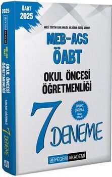 Pegem Yayınları 2025 MEB AGS ÖABT Okul Öncesi Öğretmenliği Tamamı Çözümlü 7 Deneme