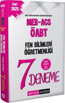 Pegem Yayınları 2025 MEB AGS ÖABT Fen ve Teknoloji Öğretmenliği Tamamı Çözümlü 7 Deneme