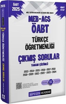 Pegem Yayınları 2025 MEB AGS ÖABT Türkçe Öğretmenliği Çıkmış Sorular