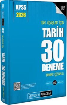 Pegem Yayınları 2026 KPSS Tüm Adaylar İçin Tarih 30 Deneme Tamamı Çözümlü