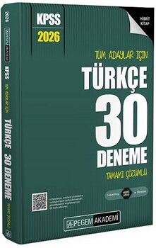 Pegem Yayınları 2026 KPSS Tüm Adaylar İçin Türkçe 30 Deneme Tamamı Çözümlü