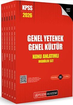 Pegem Yayınları 2026 KPSS Genel Yetenek Genel Kültür Lisans Konu Anlatımlı Modüler Set
