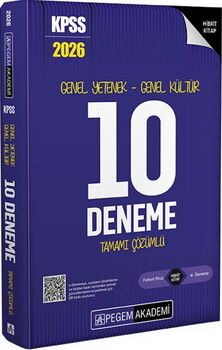 Pegem Yayınları 2026 KPSS Genel Yetenek Genel Kültür Tamamı Çözümlü 10 Deneme