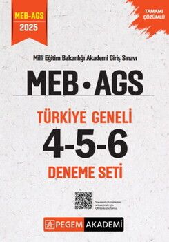 Pegem Yayınları 2025 MEB AGS Tamamı Çözümlü Türkiye Geneli 4-5-6 Deneme Seti