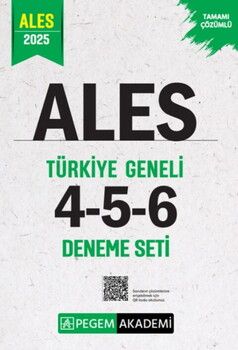 Pegem Yayınları 2025 ALES Tamamı Çözümlü Türkiye Geneli 4-5-6 Deneme Seti