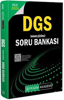 Pegem Yayınları 2026 DGS Tamamı Çözümlü Soru Bankası