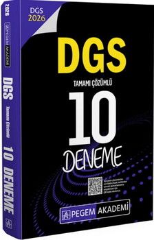 Pegem Yayınları 2026 DGS Tamamı Çözümlü 10 Deneme
