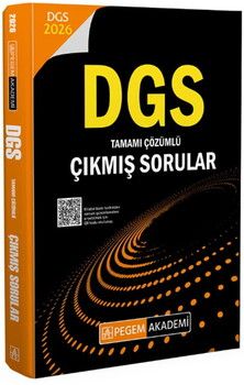 Pegem Yayınları 2026 DGS Çıkmış Sorular Tamamı Çözümlü