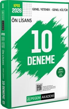 Pegem Yayınları 2026 KPSS Genel Yetenek Genel Kültür Ön Lisans Tamamı Çözümlü 10 Deneme
