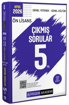 Pegem Yayınları 2026 KPSS Ön Lisans Genel Yetenek Genel Kültür Tamamı Video Çözümlü Çıkmış Sorular 5 Yıl