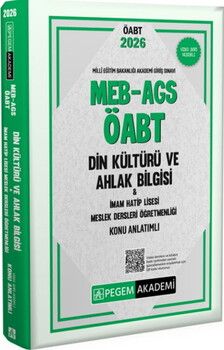 Pegem Yayınları 2026 MEB AGS ÖABT Din Kültürü ve Ahlak Bilgisi İmam Hatip Lisesi Meslek Lisesi Öğretmenliği Konu Anlatımlı