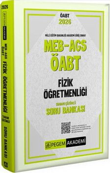 Pegem Yayınları 2026 MEB AGS ÖABT Fizik Öğretmenliği Tamamı Çözümlü Soru Bankası