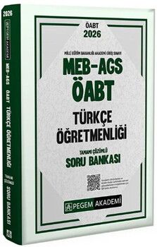 Pegem Yayınları 2026 ÖABT MEB AGS Türkçe Öğretmenliği Soru Bankası
