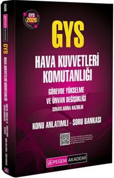 Pegem Yayınları 2026 GYS Hava Kuvvetleri Komutanlığı Görevde Yükselme Sınavlarına Hazırlık Konu Anlatımlı Soru Bankası