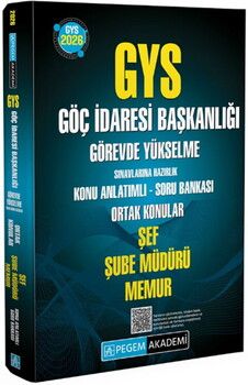 Pegem Yayınları 2026 GYS Göç İdaresi Başkanlığı Görevde Yükselme Sınavlarına Hazırlık Konu Anlatımlı Soru Bankası