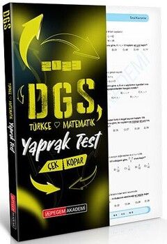 Pegem Yayınları 2023 DGS Türkçe Matematik Çek Kopart Yaprak Test