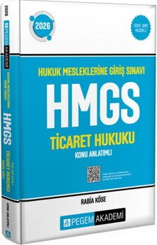 Pegem Yayınları 2026 Hukuk Mesleklerine Giriş Sınavı HMGS Ticaret Hukuku Konu Anlatımlı